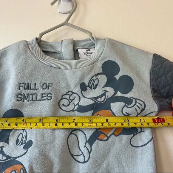Disney Baby Mickey Mouse Sweatshirt & Jogger Pants Set Gray 9M Infant Boys Girls - Picture 10 of 11
